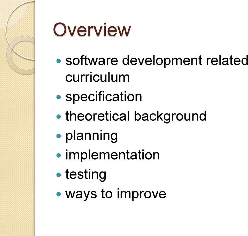 theoretical background planning