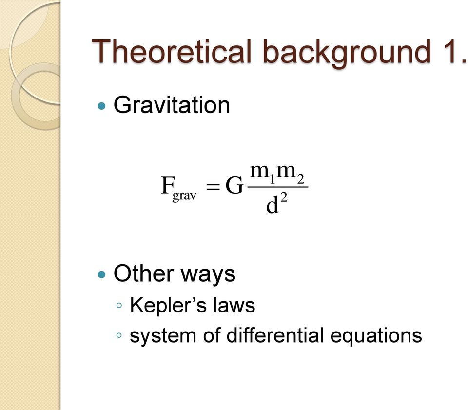 2 Other ways Kepler s laws
