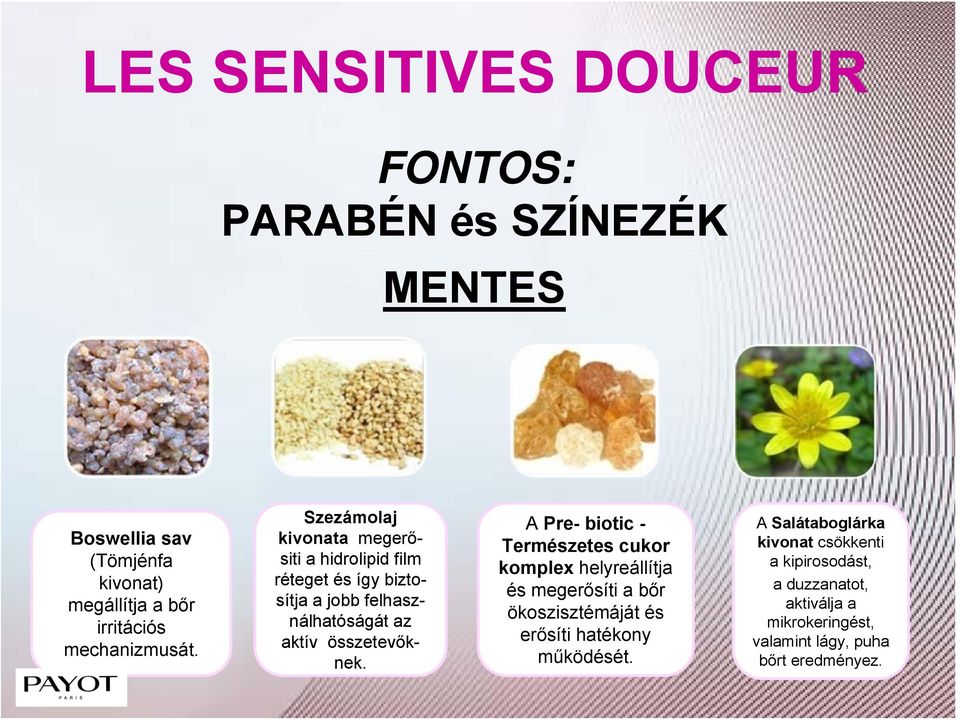 összetevőknek.