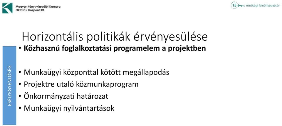 megállapodás Projektre utaló