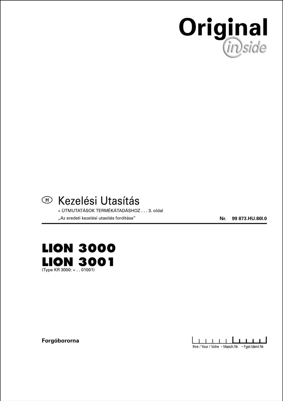 KR 3000: +.
