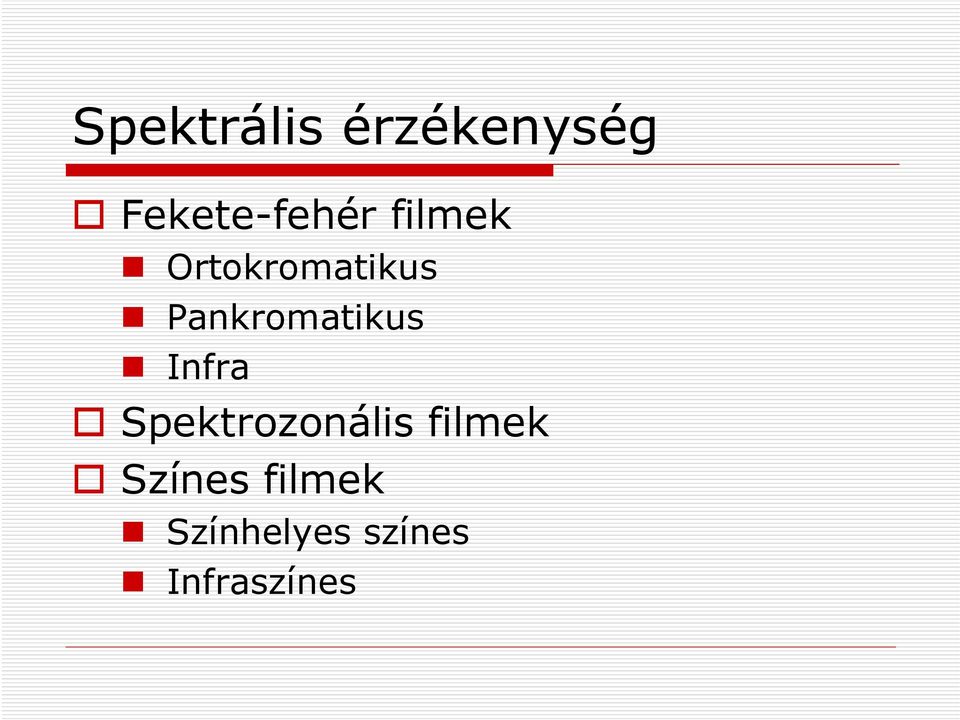 Infra Spektrozonális filmek Színes