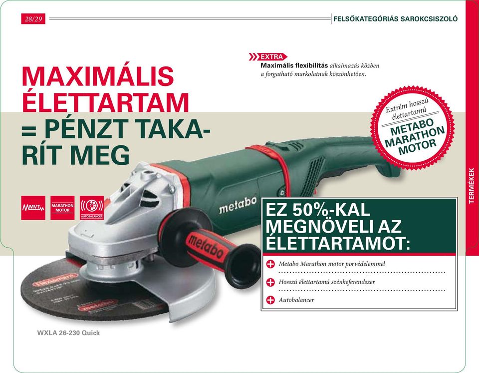 Ez 50%-kal megnöveli az élettartamot: Metabo Marathon motor porvédelemmel Extrém hosszú