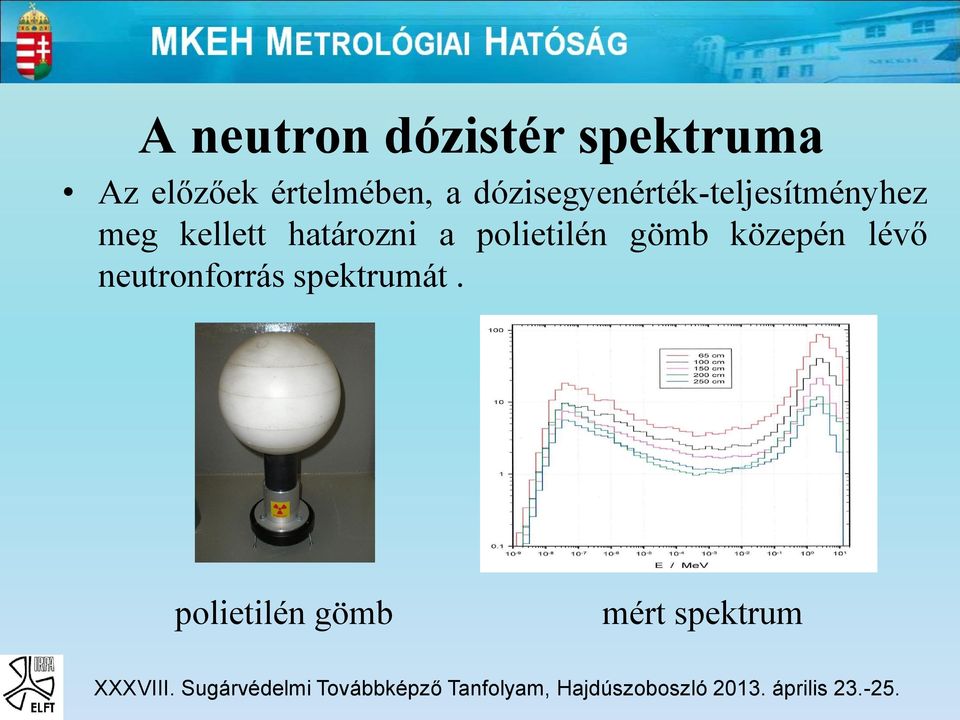 meg kellett határozni a polietilén gömb közepén
