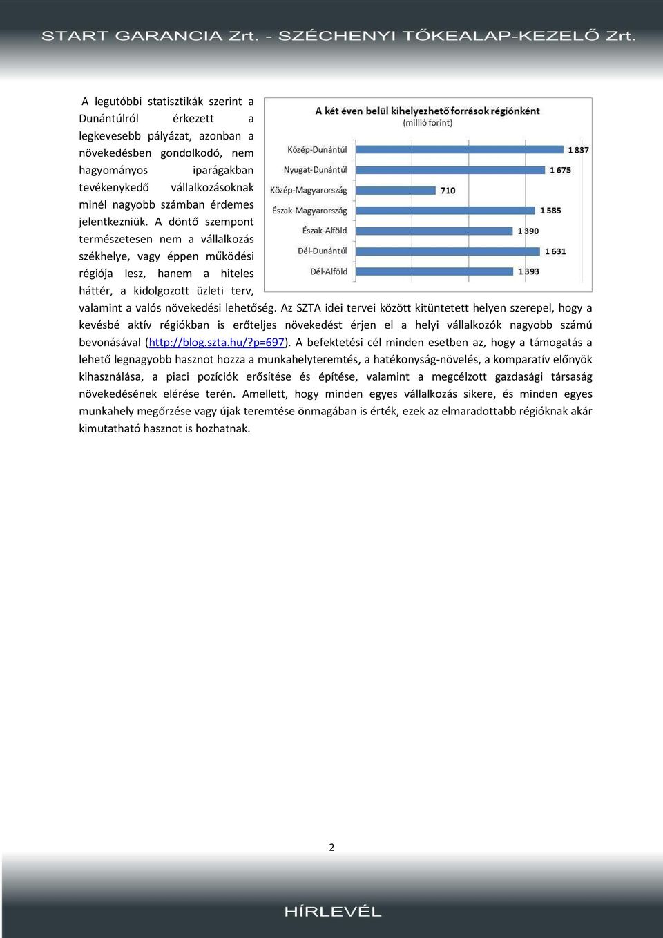 A döntő szempont természetesen nem a vállalkozás székhelye, vagy éppen működési régiója lesz, hanem a hiteles háttér, a kidolgozott üzleti terv, valamint a valós növekedési lehetőség.