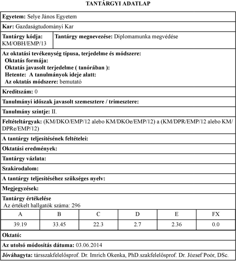 trimesztere: (KM/DKO/EMP/12 alebo KM/DKOe/EMP/12) a (KM/DPR/EMP/12 alebo KM/ DPRe/EMP/12)
