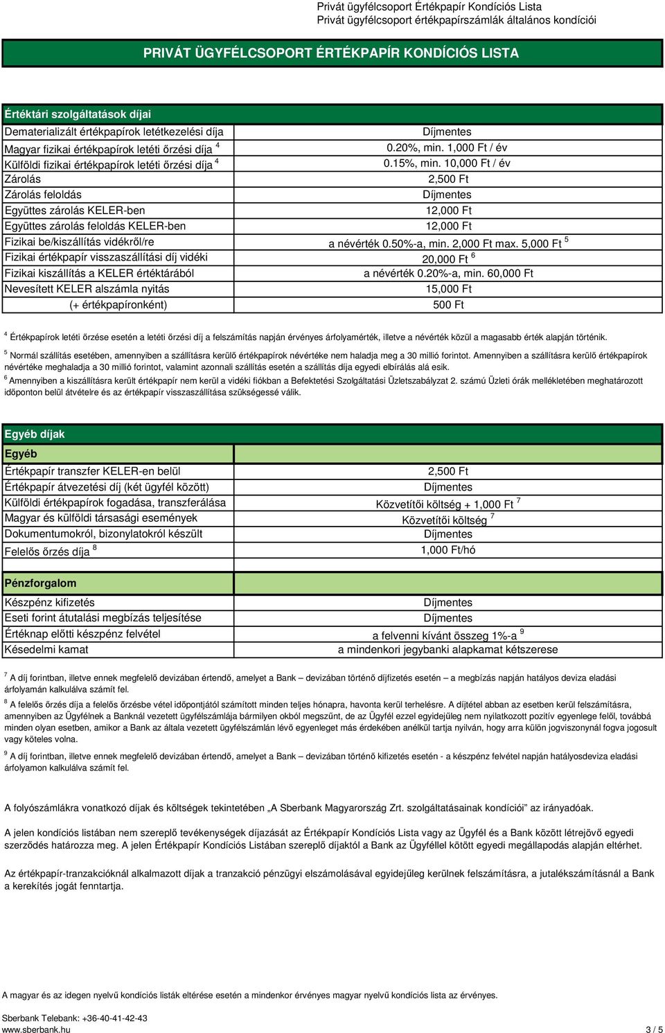értéktárából Nevesített KELER alszámla nyitás (+ értékpapíronként) 0.20%, min. 1,000 Ft / év 0.15%, min. 10,000 Ft / év 2,500 Ft 12,000 Ft 12,000 Ft a névérték 0.50%-a, min. 2,000 Ft max.