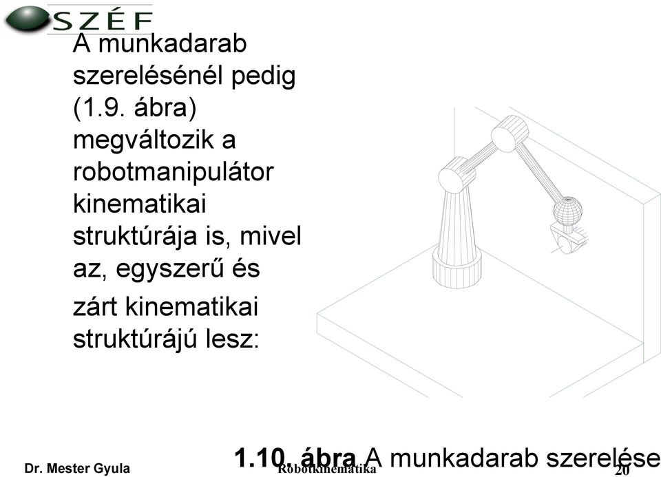 struktúrája is, mivel az, egyszerű és zárt kinematikai