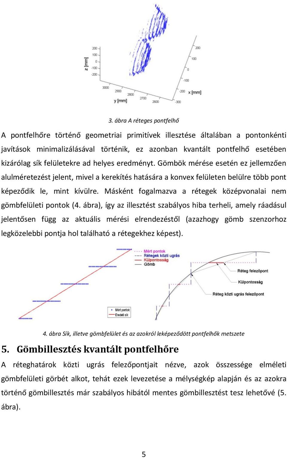 Másként fogalmazva a rétegek középvonalai nem gömbfelületi pontok (4.
