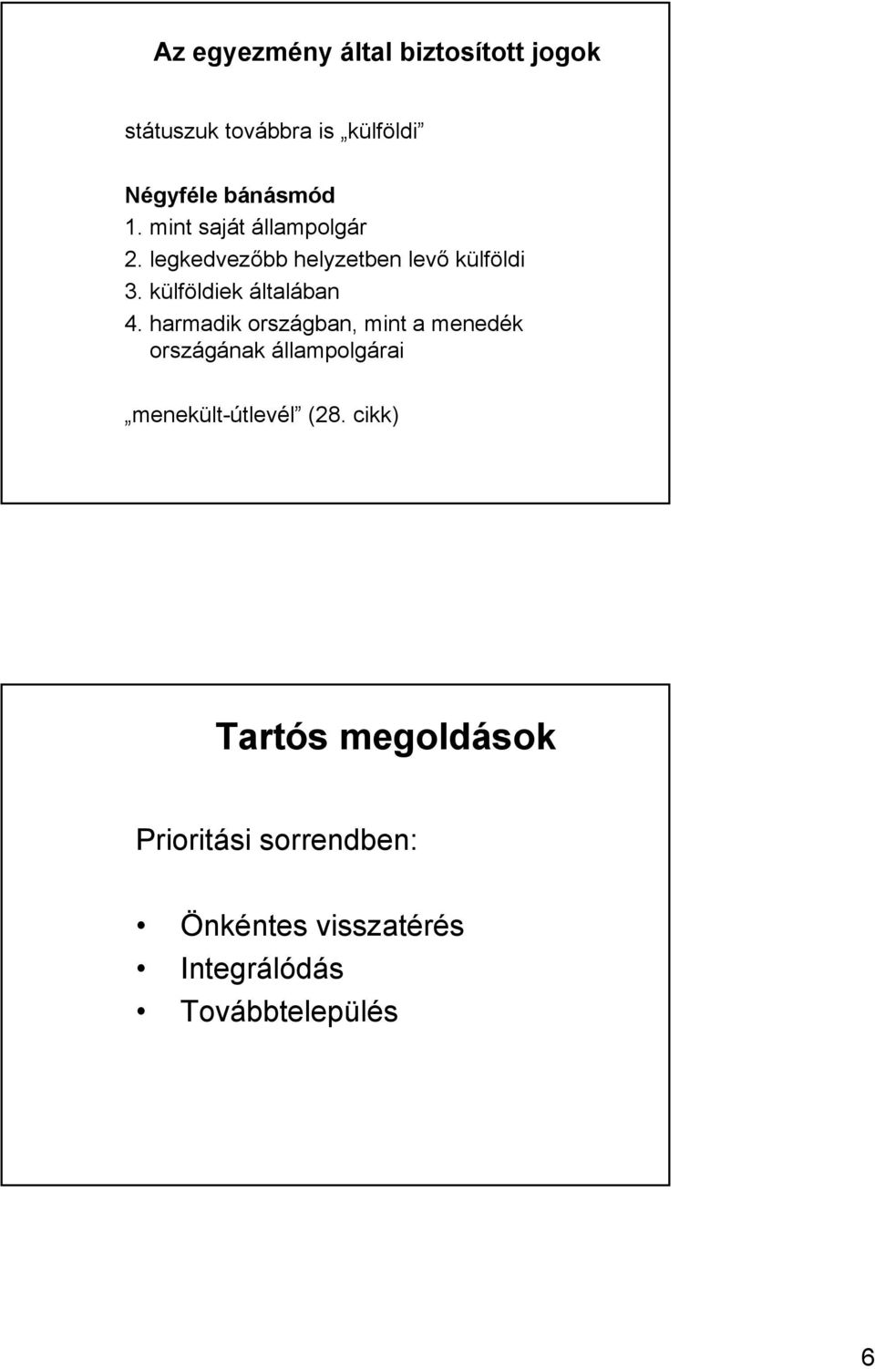 harmadik országban, mint a menedék országának állampolgárai menekült-útlevél (28.