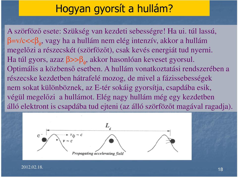 Ha túl gyors, azaz β>>β φ, akkor hasonlóan keveset gyorsul. Optimális a közbenső esetben.
