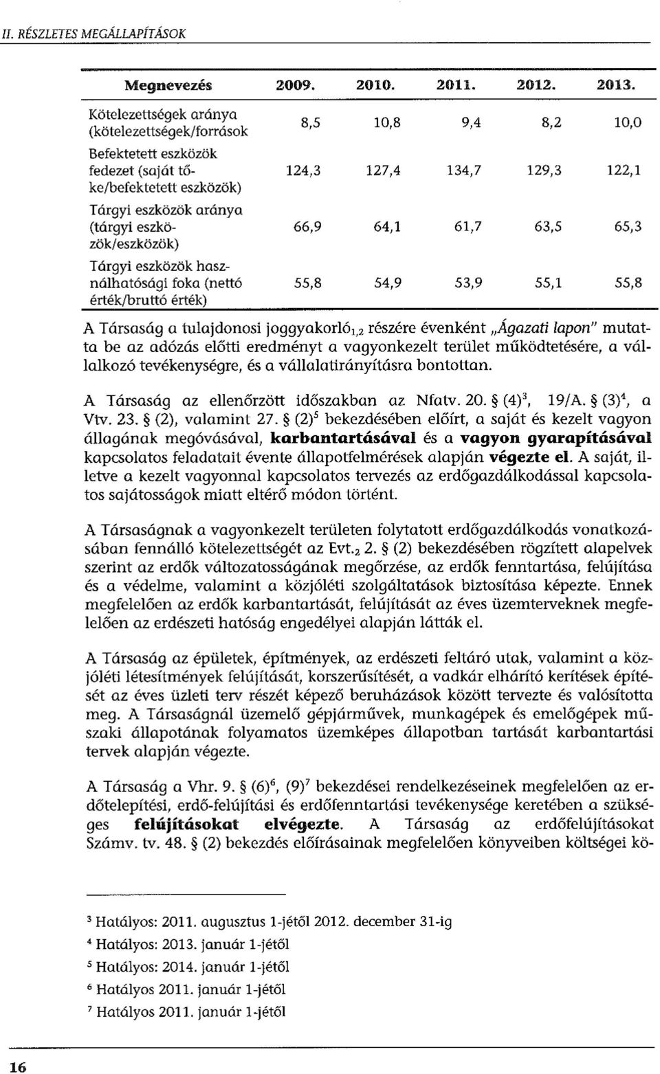 9,4 8,2 10,0 134,7 129,3 122,1 61,7 63,5 65,3 53,9 55,1 55,8 A Társaság a tulajdonosi joggyakorló 1 2 részére évenként "Ágazati lapon" mutatta be az adózás előtti eredményt a vagyonkezelt terület