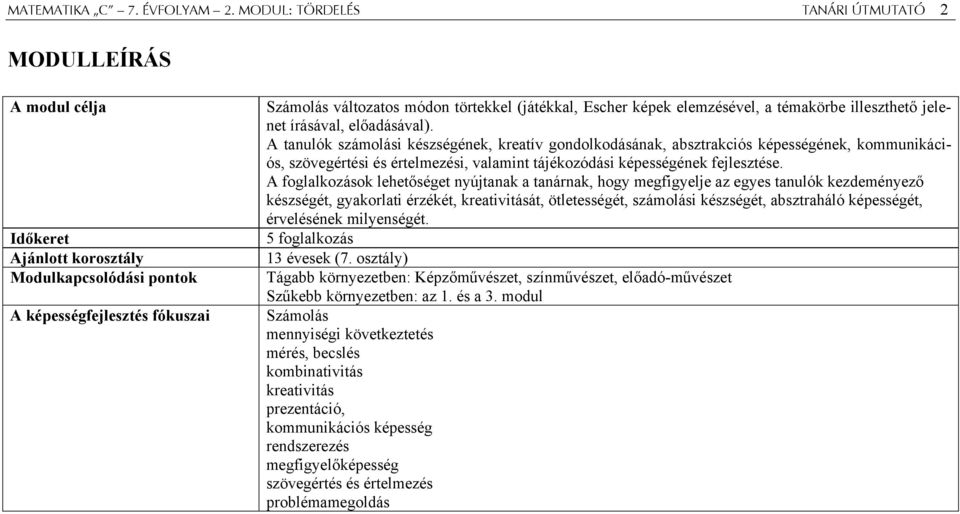 képek elemzésével, a témakörbe illeszthető jelenet írásával, előadásával).