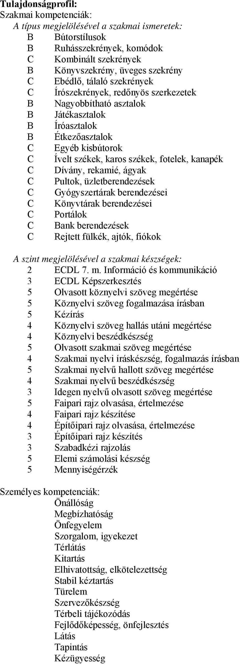 Dívány, rekamié, ágyak C Pultok, üzletberendezések C Gyógyszertárak berendezései C Könyvtárak berendezései C Portálok C Bank berendezések C Rejtett fülkék, ajtók, fiókok A szint megjelölésével a