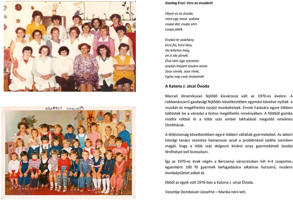Az óvodai nevelés kialakulása Marcaliban - PDF Ingyenes letöltés