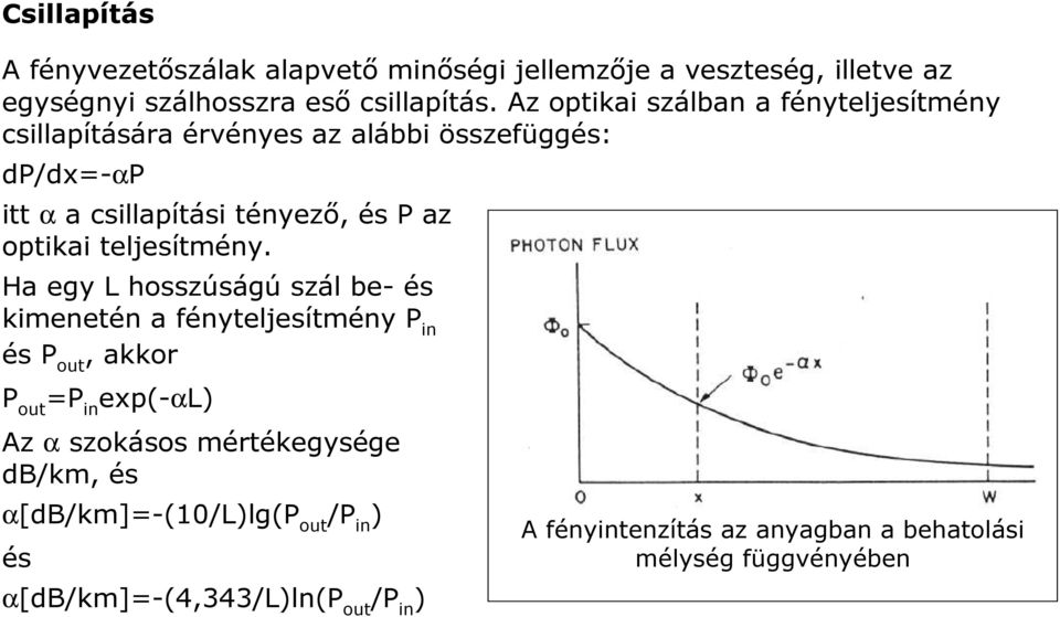 optikai teljesítmény.