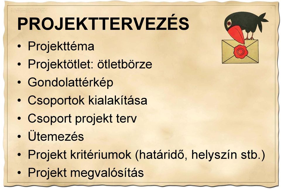 kialakítása Csoport projekt terv Ütemezés