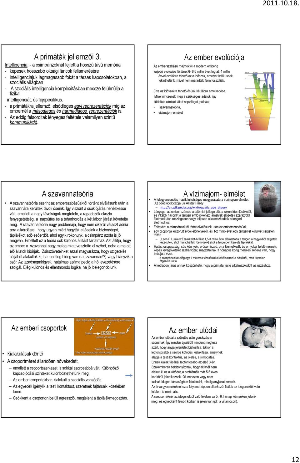 szociális intelligencia komplexitásban messze felülmúlja a fizikai intelligenciát, és fajspecifikus.