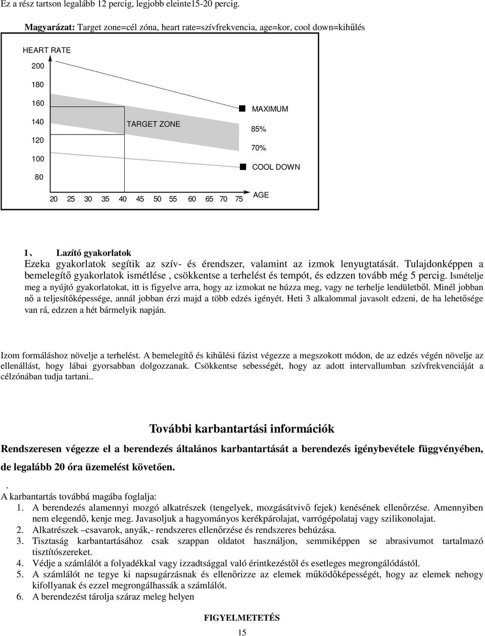 AGE 1 Lazító gyakorlatok Ezeka gyakorlatok segítik az szív- és érendszer, valamint az izmok lenyugtatását.