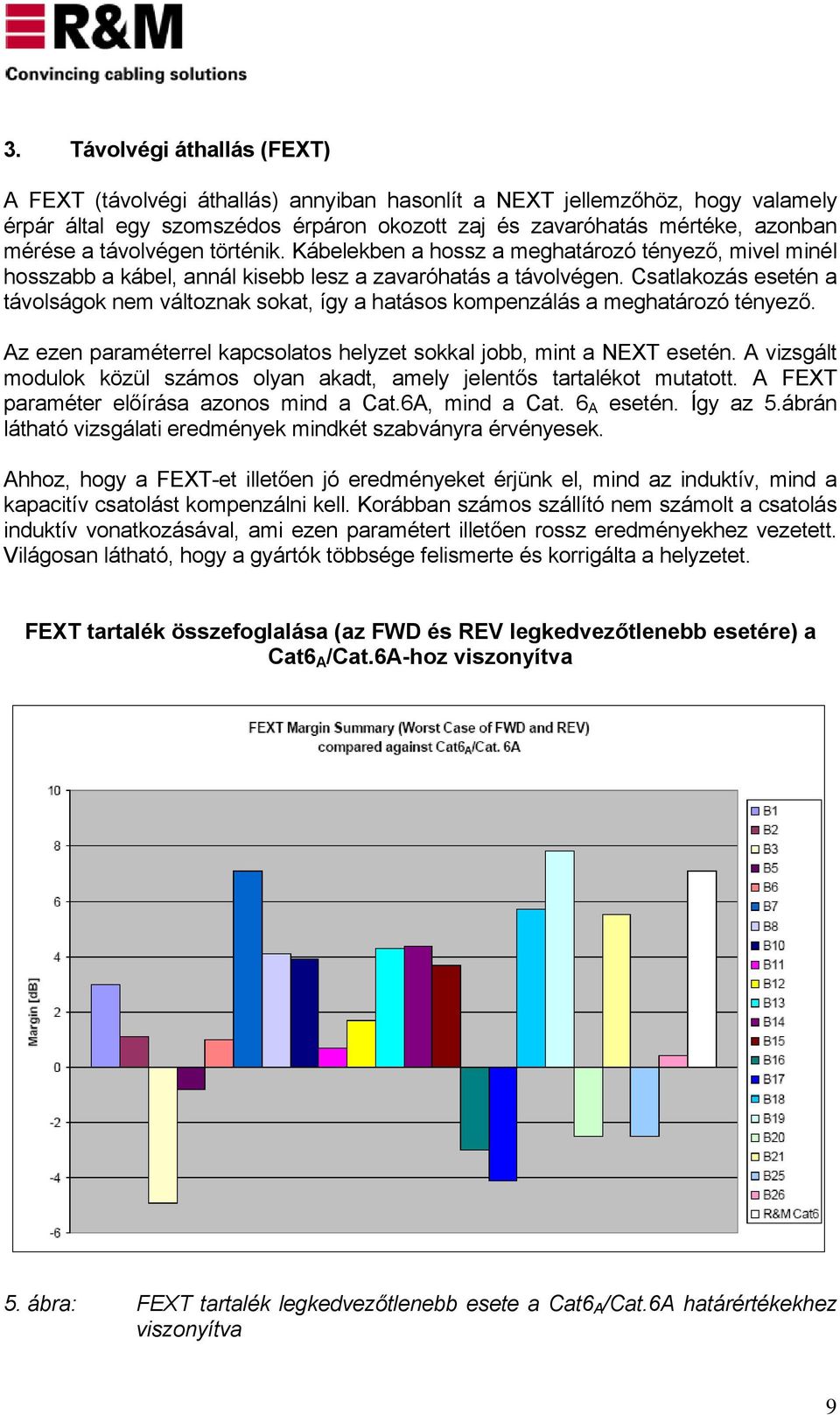 Csatlakozás esetén a távolságok nem változnak sokat, így a hatásos kompenzálás a meghatározó tényező. Az ezen paraméterrel kapcsolatos helyzet sokkal jobb, mint a NEXT esetén.