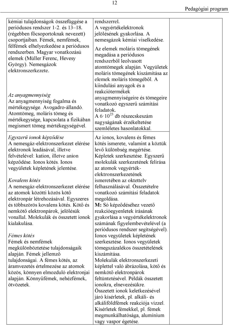 Atomtömeg, moláris tömeg és mértékegysége, kapcsolata a fizikában megismert tömeg mértékegységével.