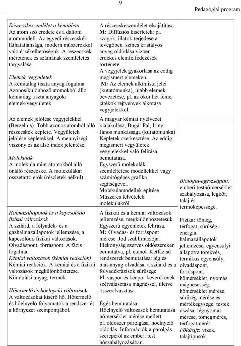 Az elemek jelölése vegyjelekkel (Berzelius). Több azonos atomból álló részecskék képlete. Vegyületek jelölése képletekkel. A mennyiségi viszony és az alsó index jelentése.