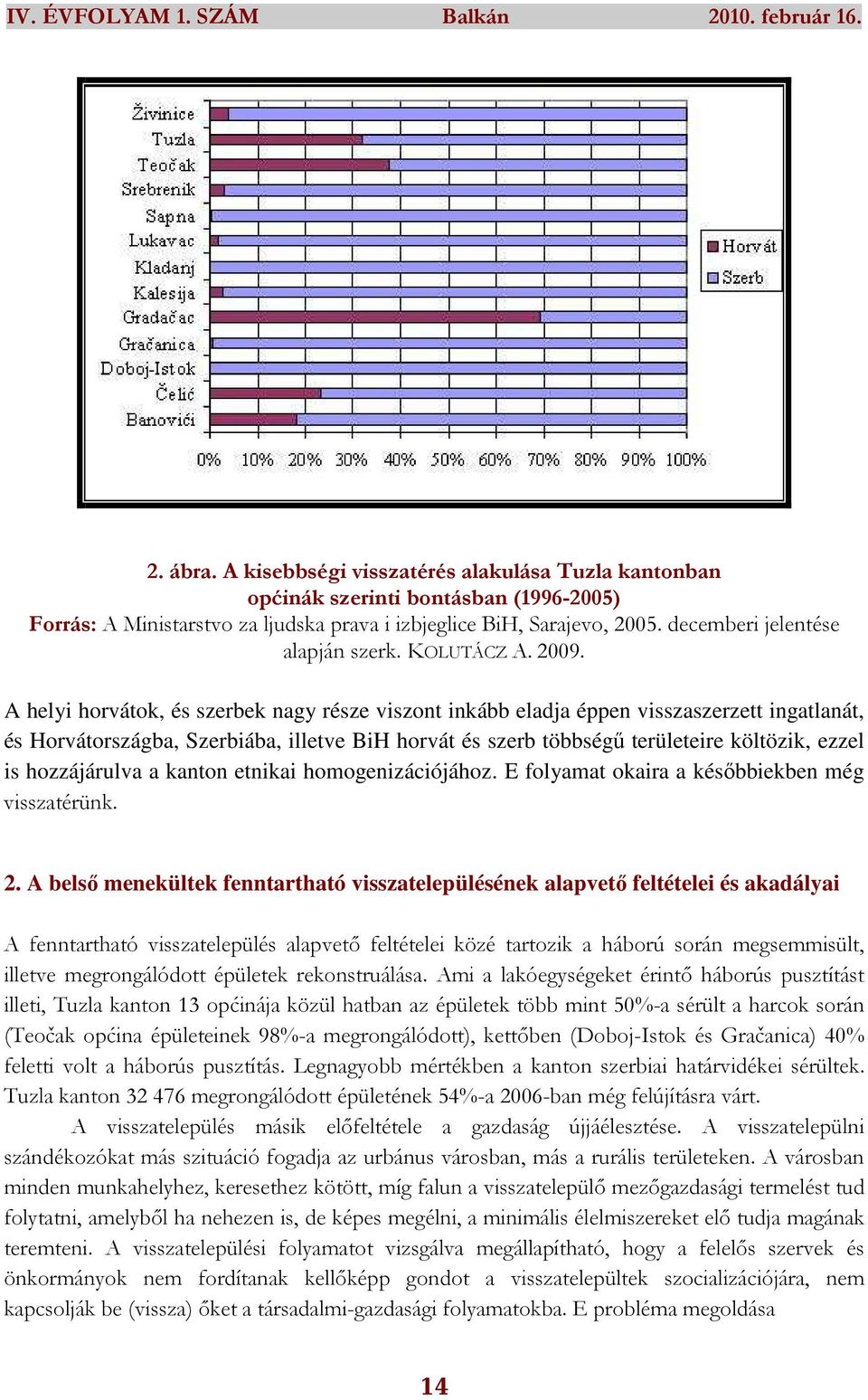 A helyi horvátok, és szerbek nagy része viszont inkább eladja éppen visszaszerzett ingatlanát, és Horvátországba, Szerbiába, illetve BiH horvát és szerb többségő területeire költözik, ezzel is