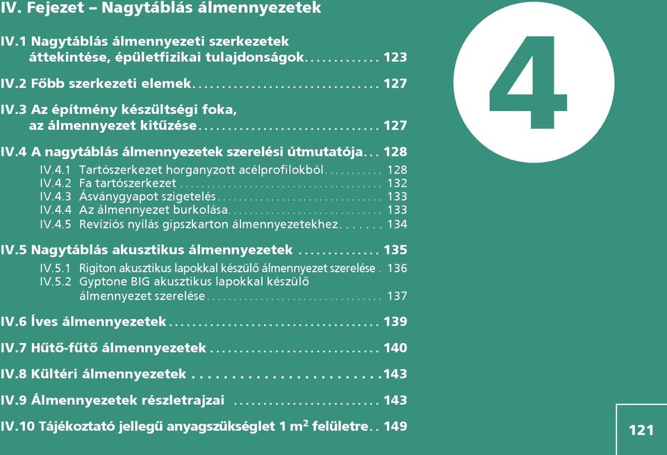 .......... 128 IV.4.2 Fa tartószerkezet...................................... 132 IV.4.3 Ásványgyapot szigetelés............................... 133 IV.4.4 Az álmennyezet burkolása............................. 133 IV.4.5 Revíziós nyílás gipszkarton álmennyezetekhez.