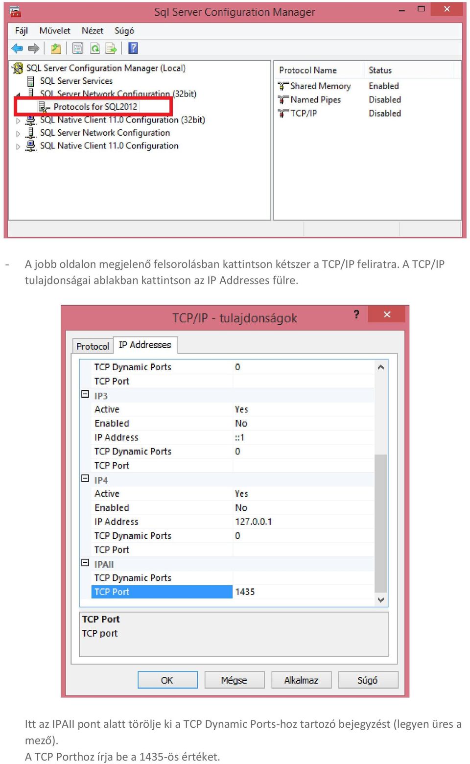 A TCP/IP tulajdonságai ablakban kattintson az IP Addresses fülre.