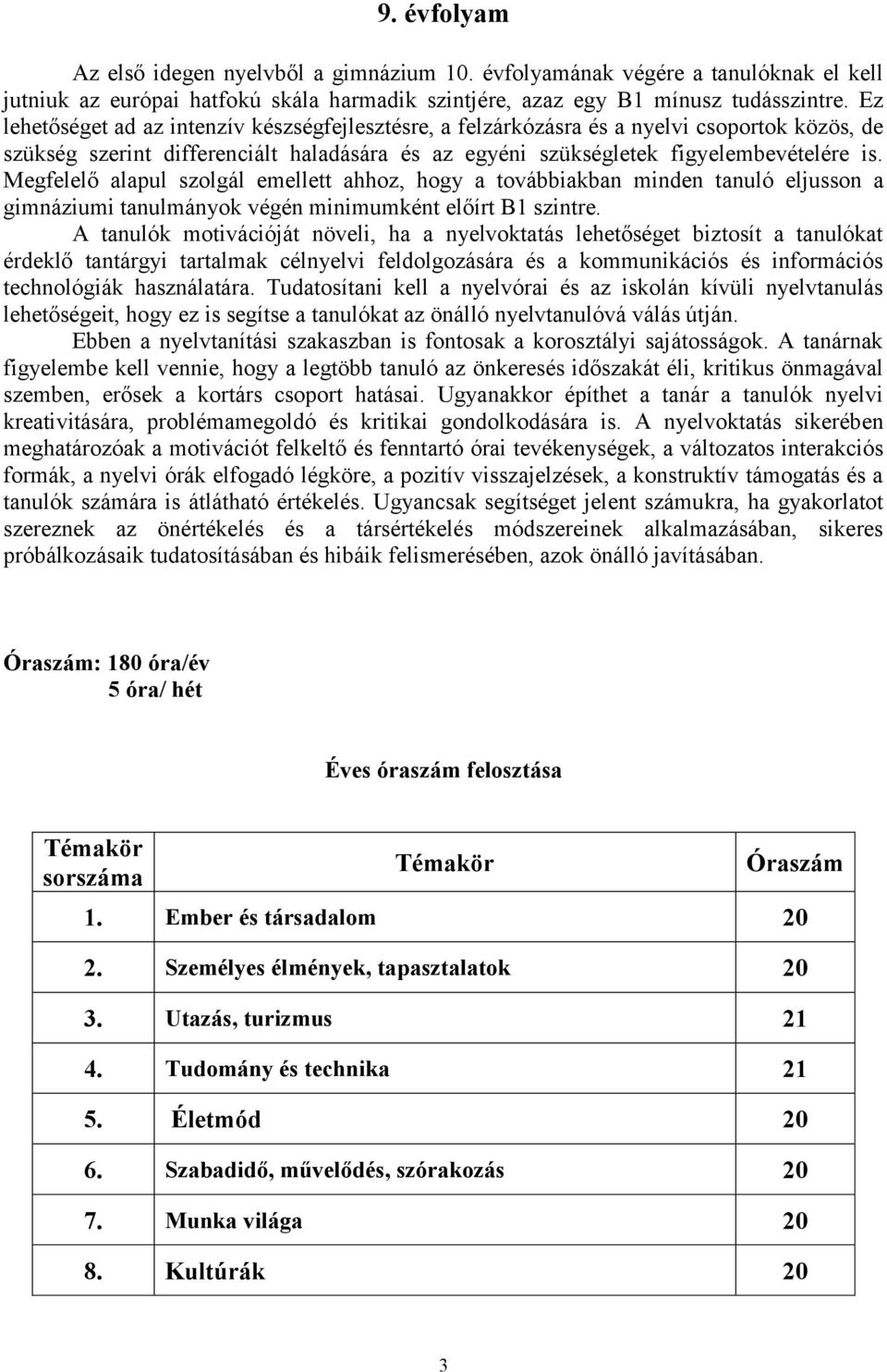 Megfelelő alapul szolgál emellett ahhoz, hogy a továbbiakban minden tanuló eljusson a gimnáziumi tanulmányok végén minimumként előírt B1 szintre.