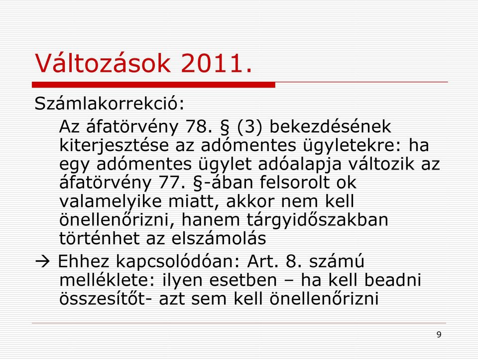 az áfatörvény 77.