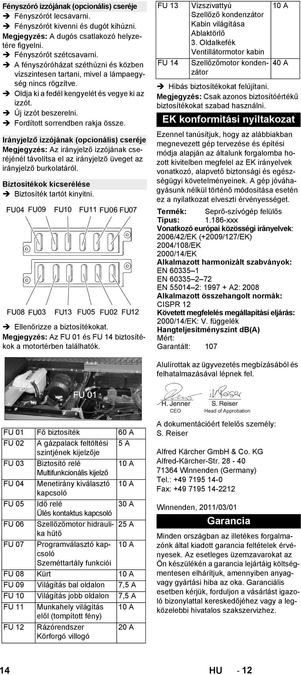 Irányjelző izzójának (opcionális) cseréje Megjegyzés: Az irányjelző izzójának cseréjénél távolítsa el az irányjelző üveget az irányjelző burkolatáról.