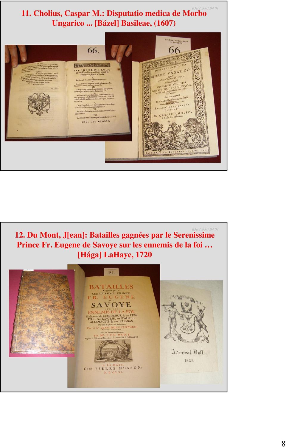 .. [Bázel] Basileae, (1607) 15 12.