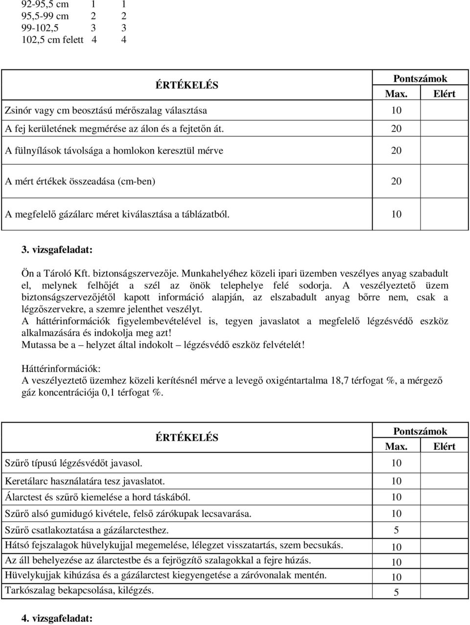 Munkahelyéhez közeli ipari üzemben veszélyes anyag szabadult el, melynek felhőjét a szél az önök telephelye felé sodorja.