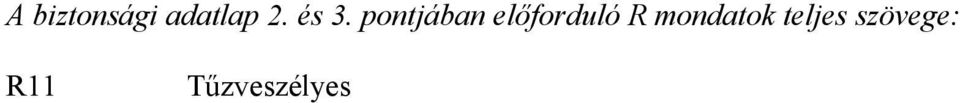 előforduló R mondatok