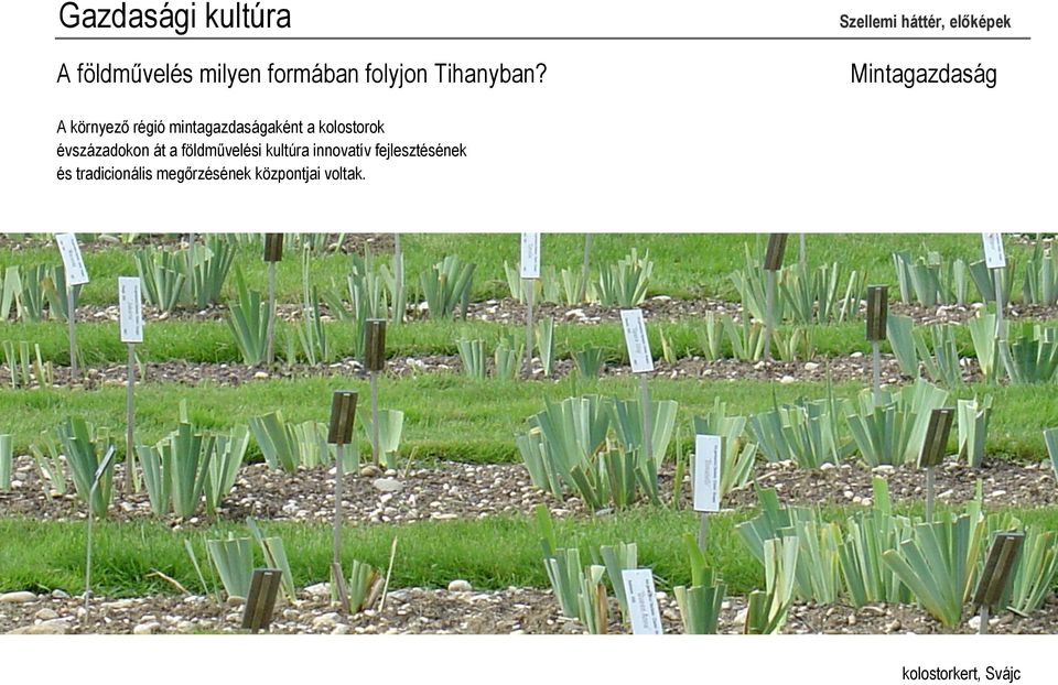 évszázadokon át a földművelési kultúra innovatív fejlesztésének