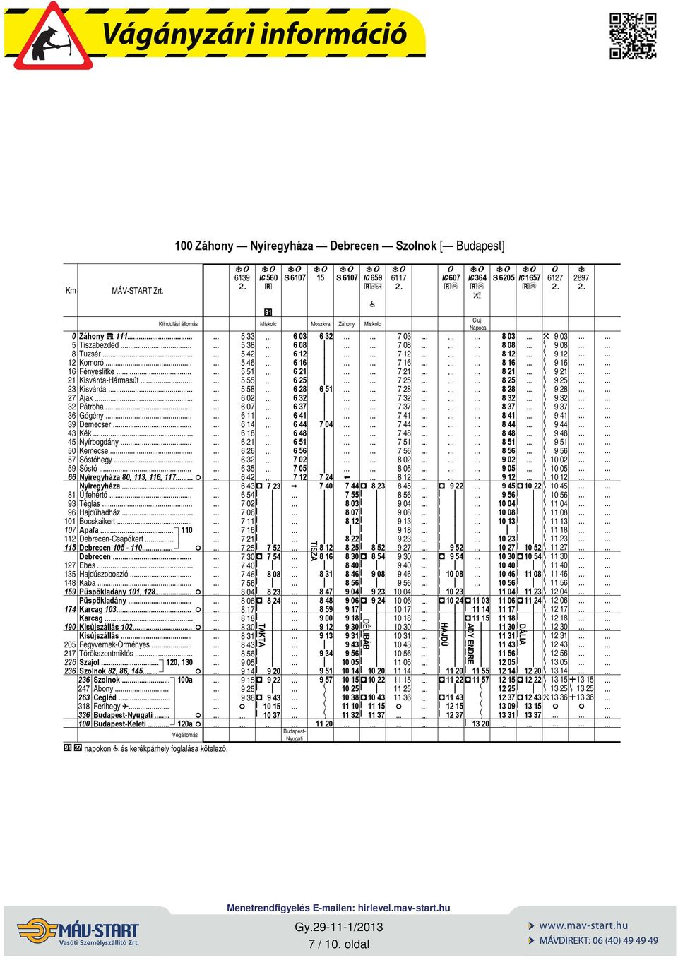 . 11 Debrecen-Cspókert Debrecen 15-11. Debrecen.. Ebes.. Hdúszoboszló.. Kb. Püspökldány 11, 12. Püspökldány Krcg 13 Krcg. Ksúszállás 12. Ksúszállás. egyvernek-örményes Törökszentmklós Szol 12, 13 Szolnok 2, 6, 145.