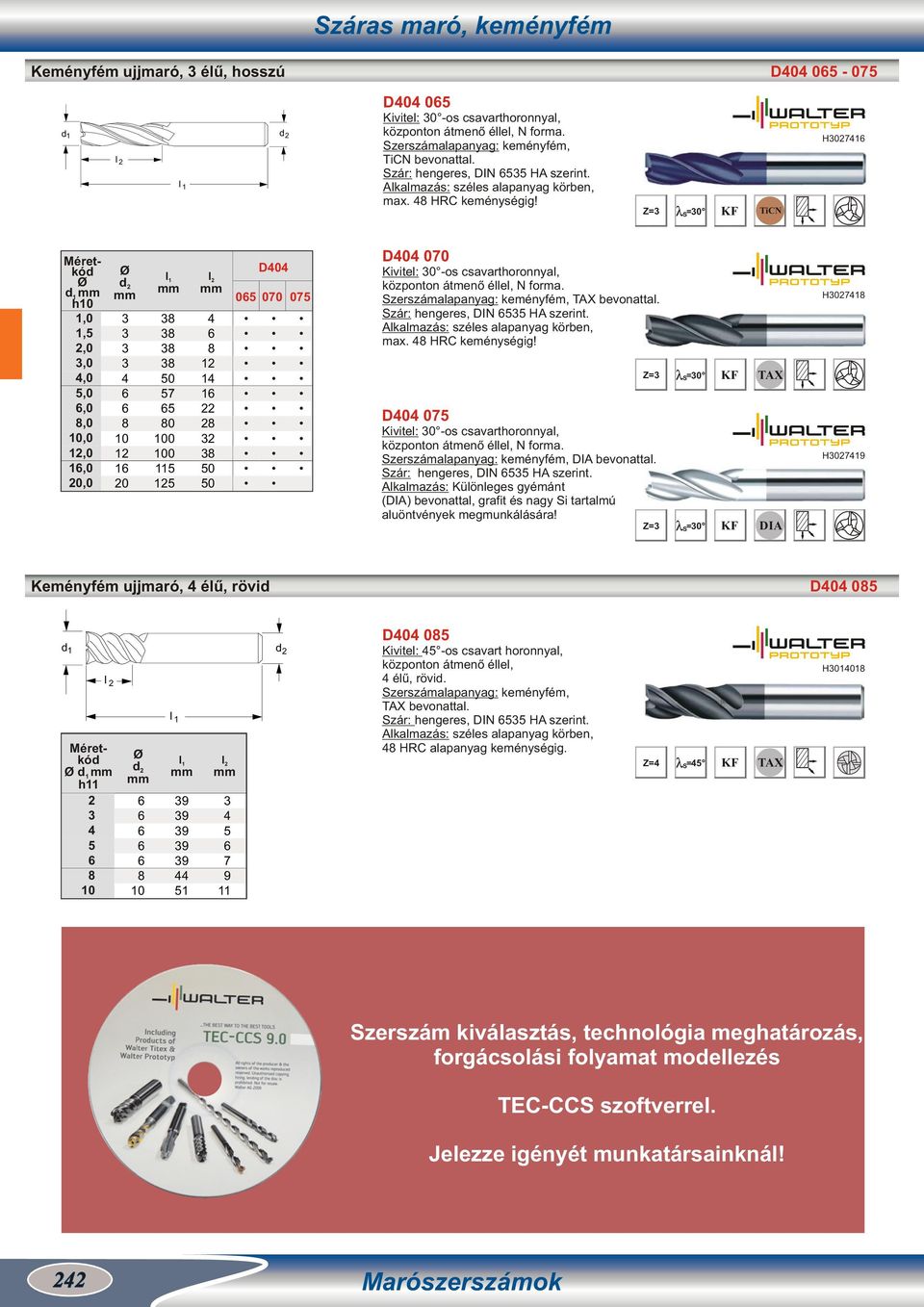 bevonattal. zár: hengeres, szerint. Alkalmazás: széles alapanyag körben, max. HC keménységig! D0 0 Kivitel: 0 -os csavarthoronnyal, központon átmenő éllel, N forma. DIA bevonattal.