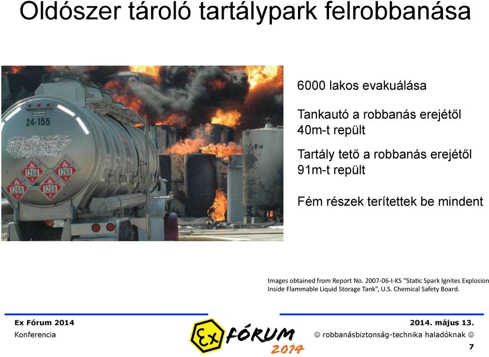 részek terítettek be mindent Images obtained from Report No.