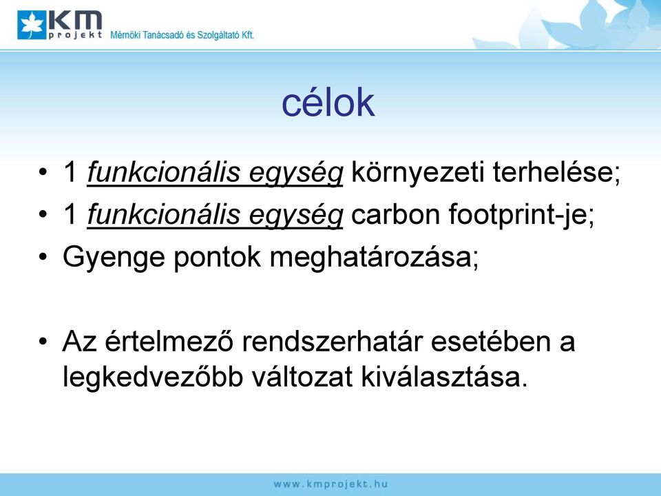 footprint-je; Gyenge pontok meghatározása; Az