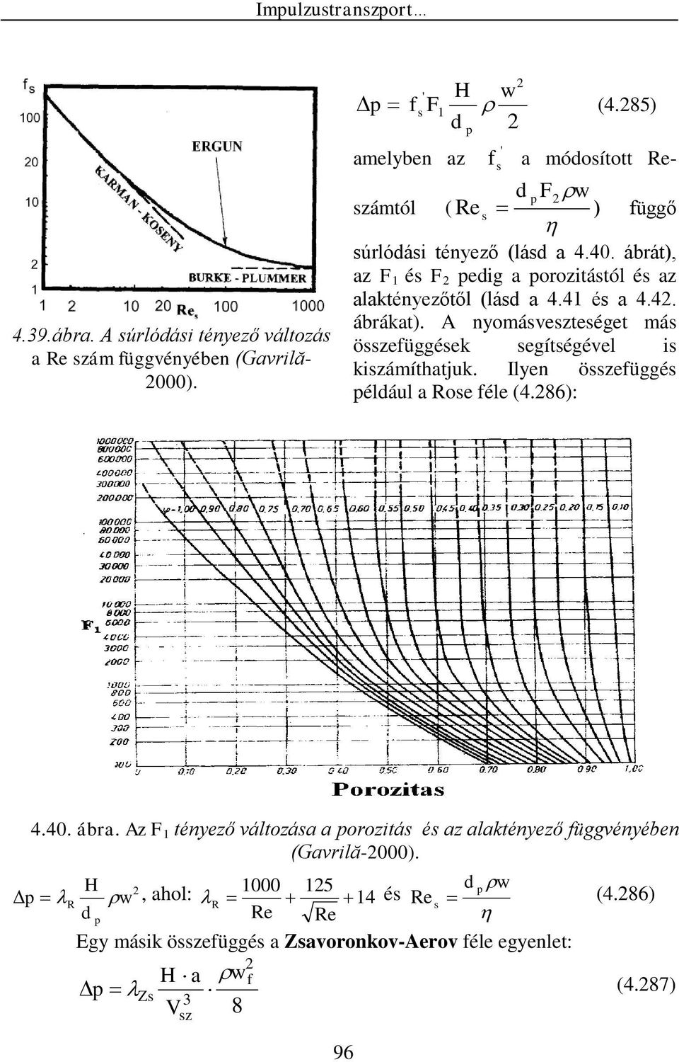 ábrát), az F és F eig a orozitástól és az alaktényezőtől (lás a 4.4 és a 4.4. ábrákat).