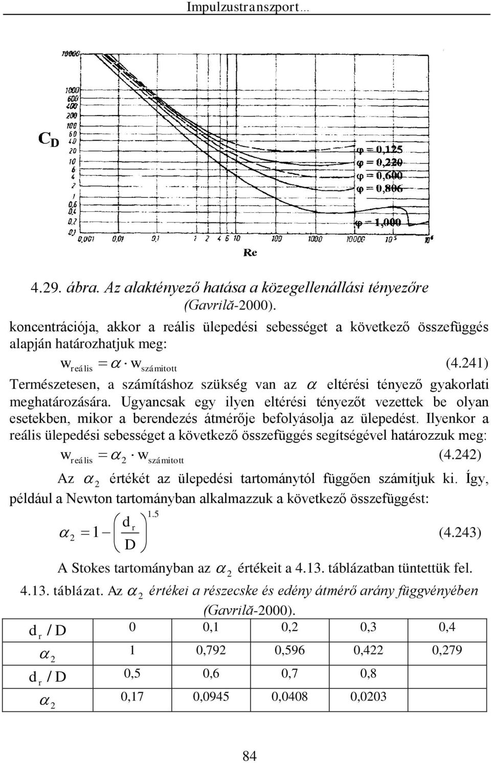 Ugyancsak egy ilyen eltérési tényezőt vezettek be olyan esetekben, mikor a berenezés átmérője befolyásolja az üleeést.