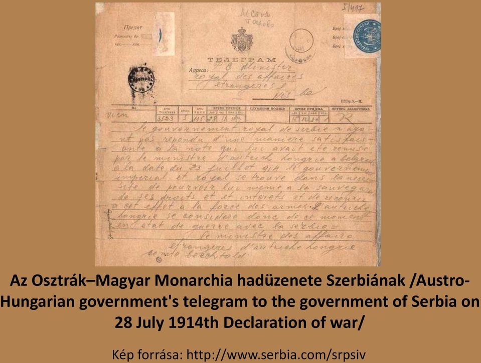 government of Serbia on 28 July 1914th