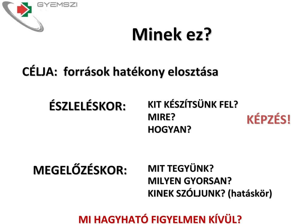 SKOR: KIT KÉSZK SZÍTSÜNK FEL? MIRE? HOGYAN? KÉPZÉS!