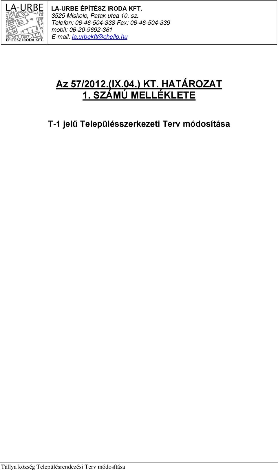SZÁMÚ MELLÉKLETE T-1