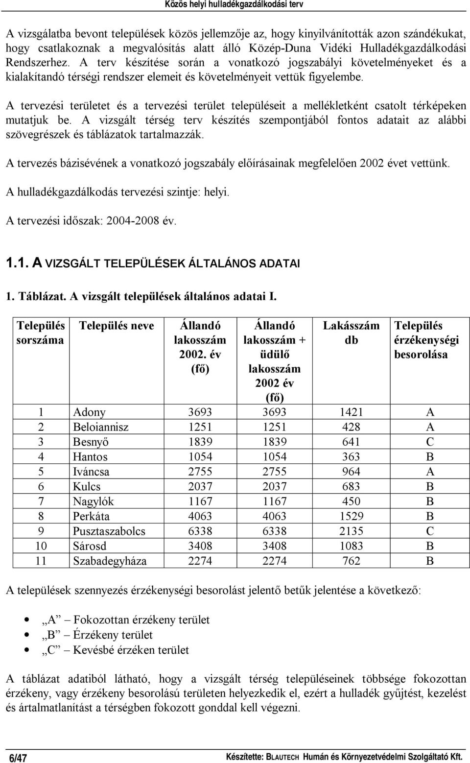A tervezési területet és a tervezési terület településeit a mellékletként csatolt térképeken mutatjuk be.