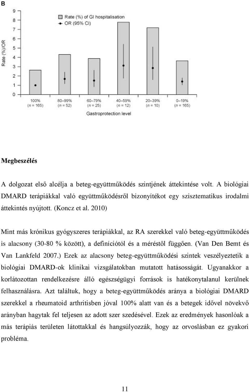 (Van Den Bemt és Van Lankfeld 2007.) Ezek az alacsony beteg-együttműködési szintek veszélyeztetik a biológiai DMARD-ok klinikai vizsgálatokban mutatott hatásosságát.