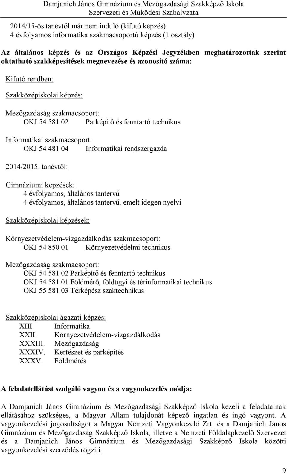 481 04 Informatikai rendszergazda 2014/2015.