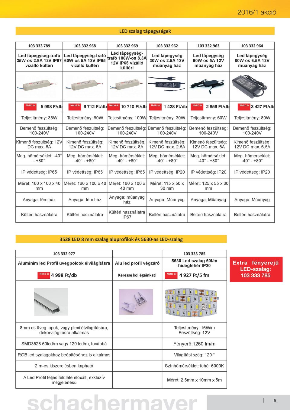 5A 12V műanyag ház Led tápegység 60W-os 5A 12V műanyag ház Led tápegység 80W-os 6.