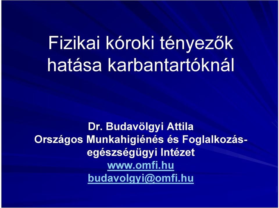 Budavölgyi Attila Országos